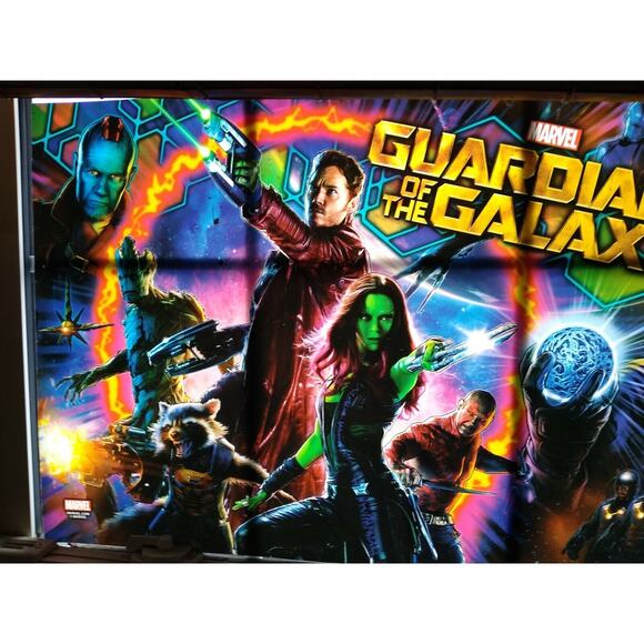 Guardians Of The Galaxy Pro Edition Original Pinball Translite Artwork Marvel - Picture 7 of 8